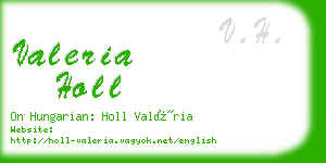 valeria holl business card